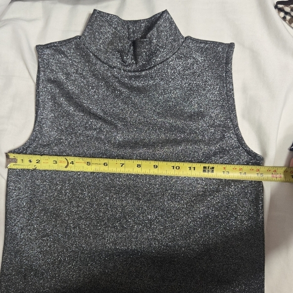 Gap Metallic Mockneck Midi Dress Sz Small Tall Like New - Picture 9 of 10